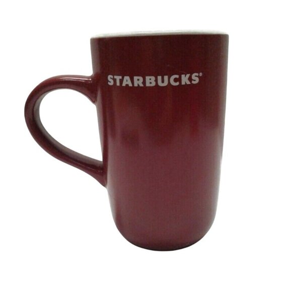Starbucks Coffee Red Ceramic Mug 12 Oz Dishwasher Microwave Safe Modern Design - Picture 3 of 5
